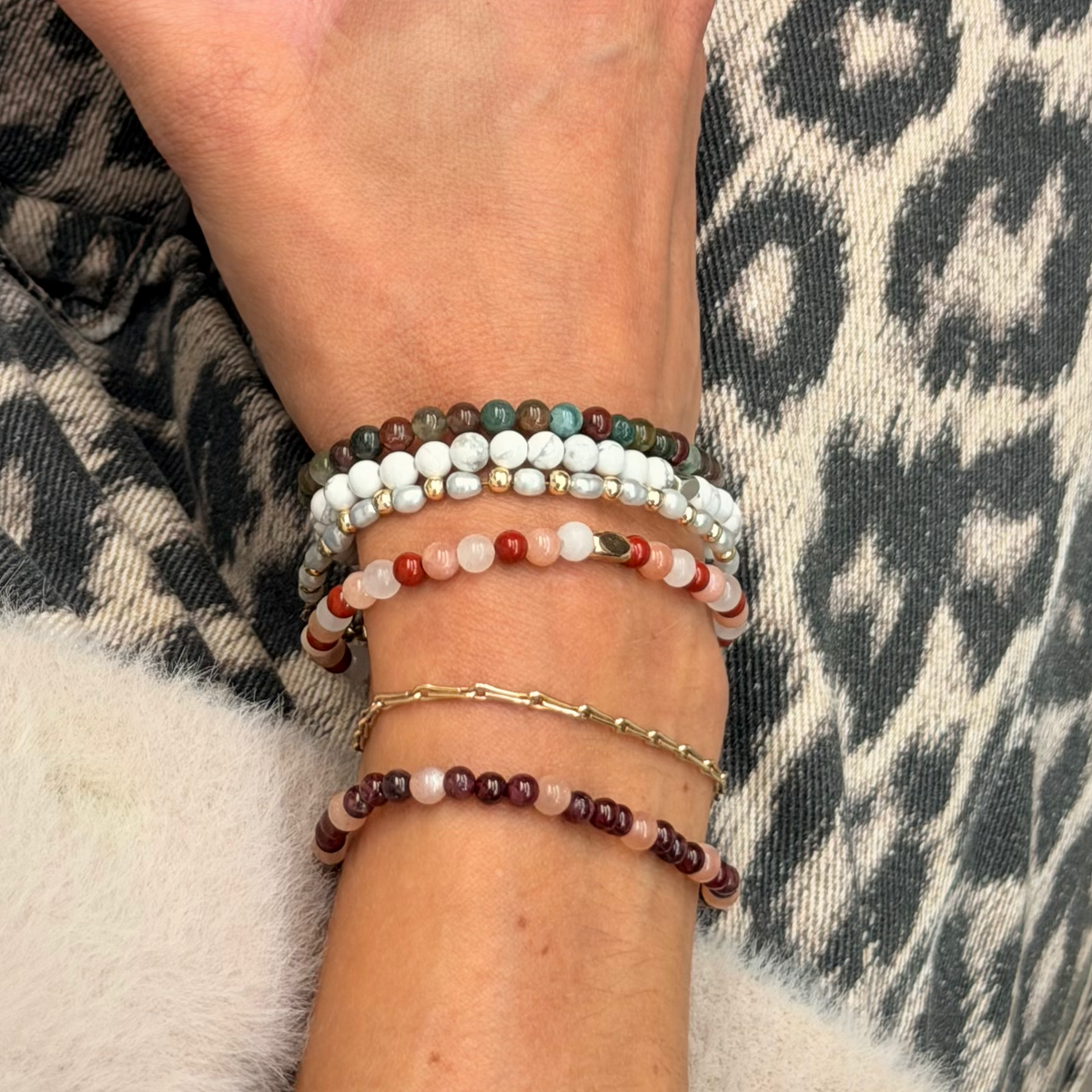 Howlite Marble Gemstone Bracelet