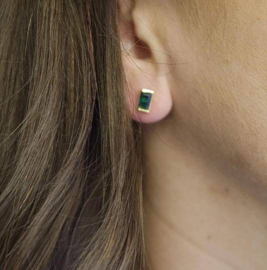 Emerald Green Studs