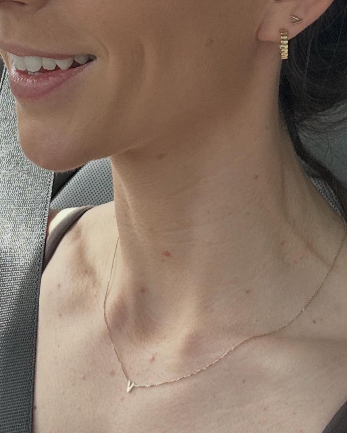 9k Gold Initial Necklace