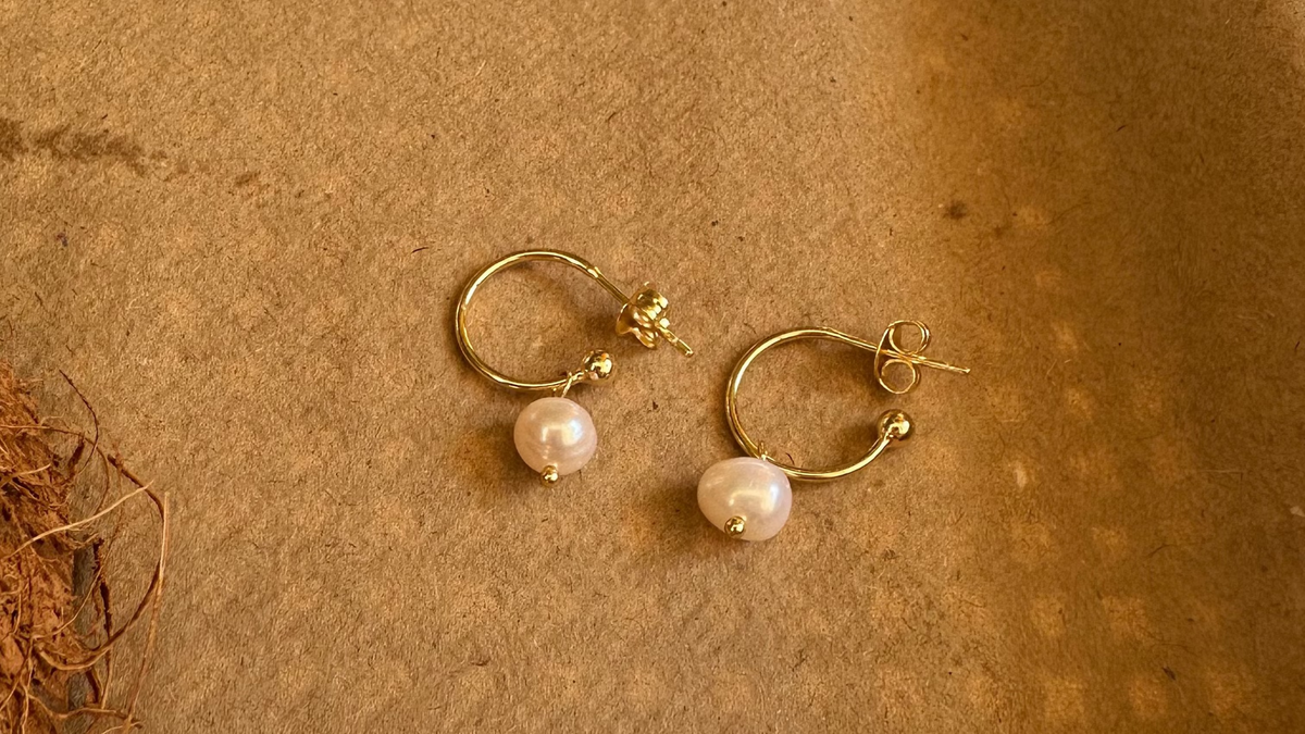 Pearl Hoop Earrings by SydeTwelve