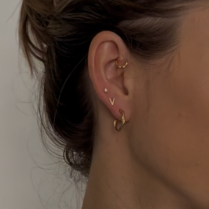Flat Back Opal Cartilage Stud
