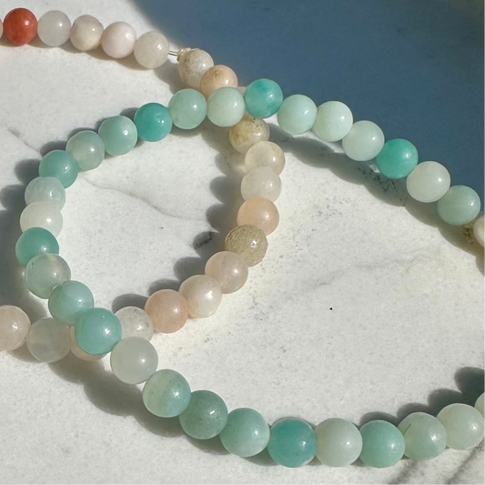 Amazonite Crystal Beaded Bracelet