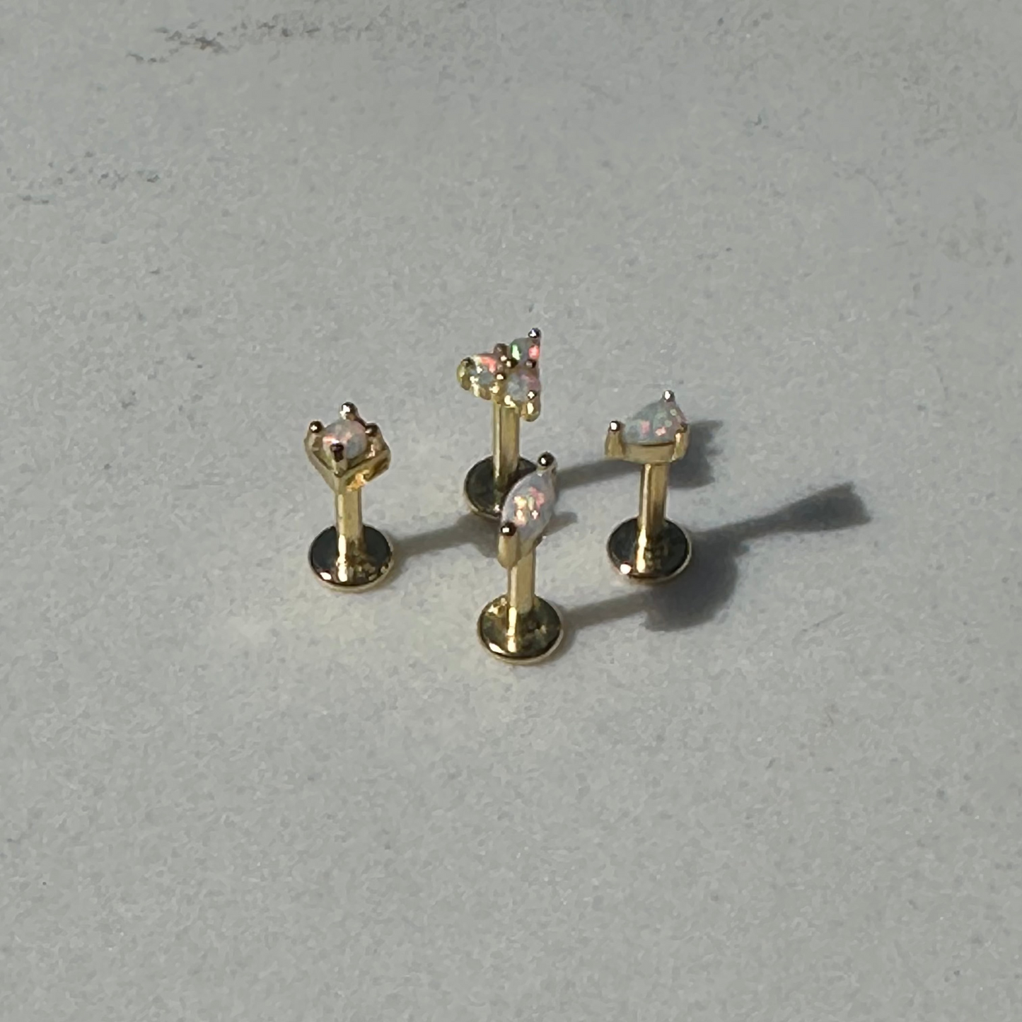 Flat Back Opal Cartilage Stud