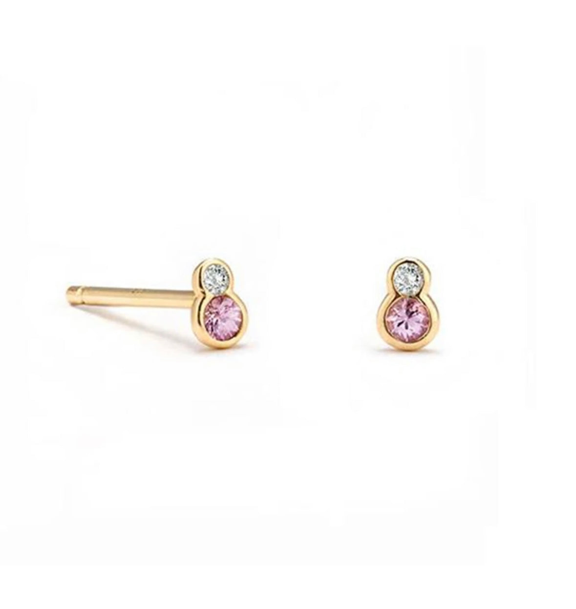 Pale Pink Double Studs