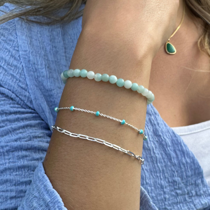 Turquoise Amazonite Crystal Bracelet