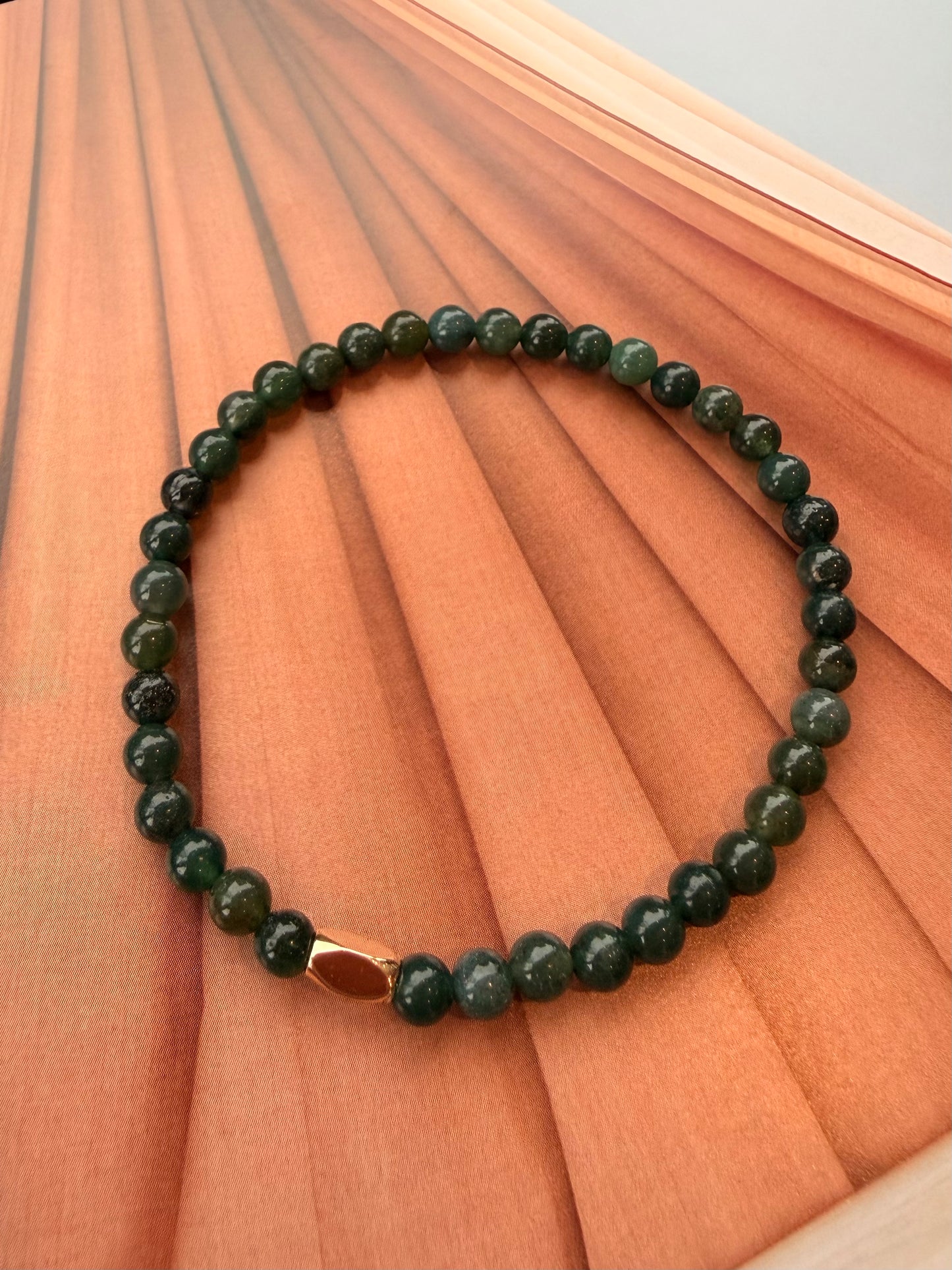 Green Agate Gemstone Bracelet