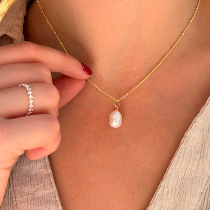 Gold Plated Freshwater Pearl Necklace