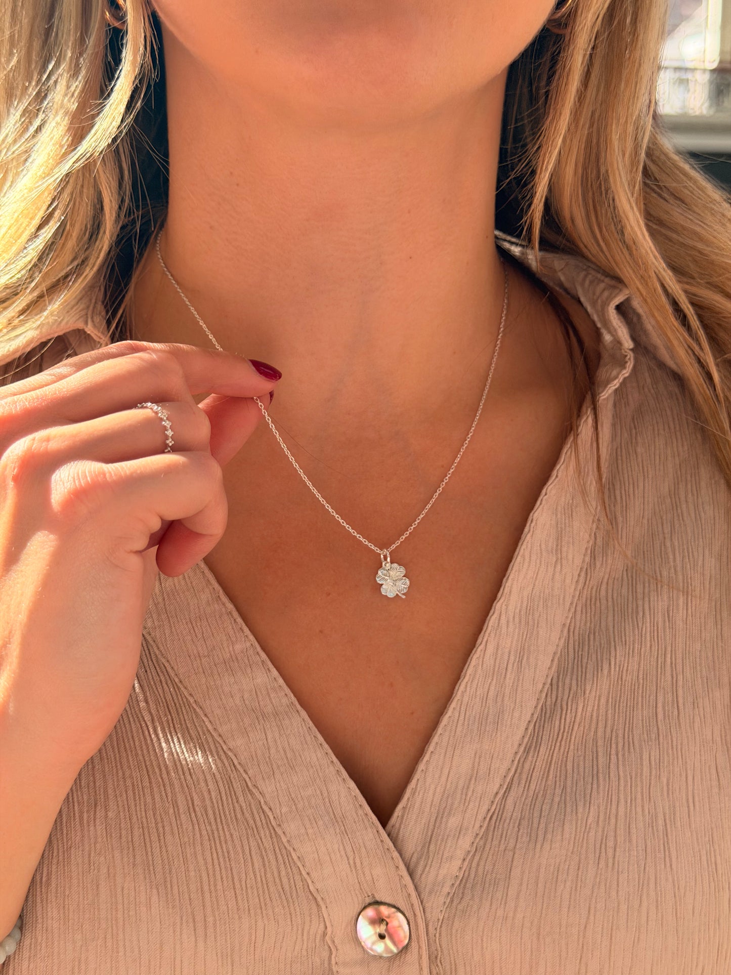 Silver Clover Necklace