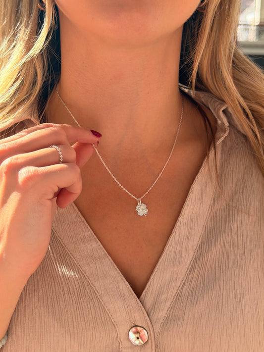Silver Clover Necklace