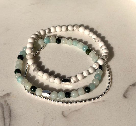 Howlite Marble Gemstone Bracelet
