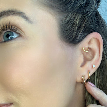 Double huggies: 14ct Gold