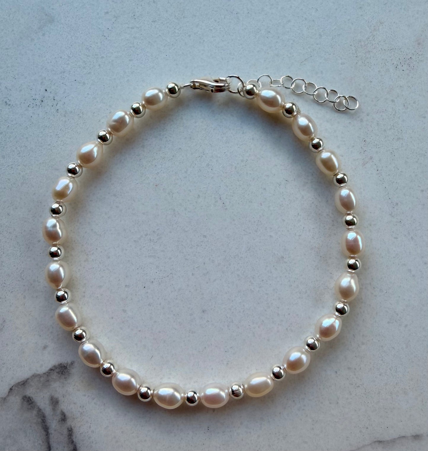 Freshwater Pearl Bracelet in Silver