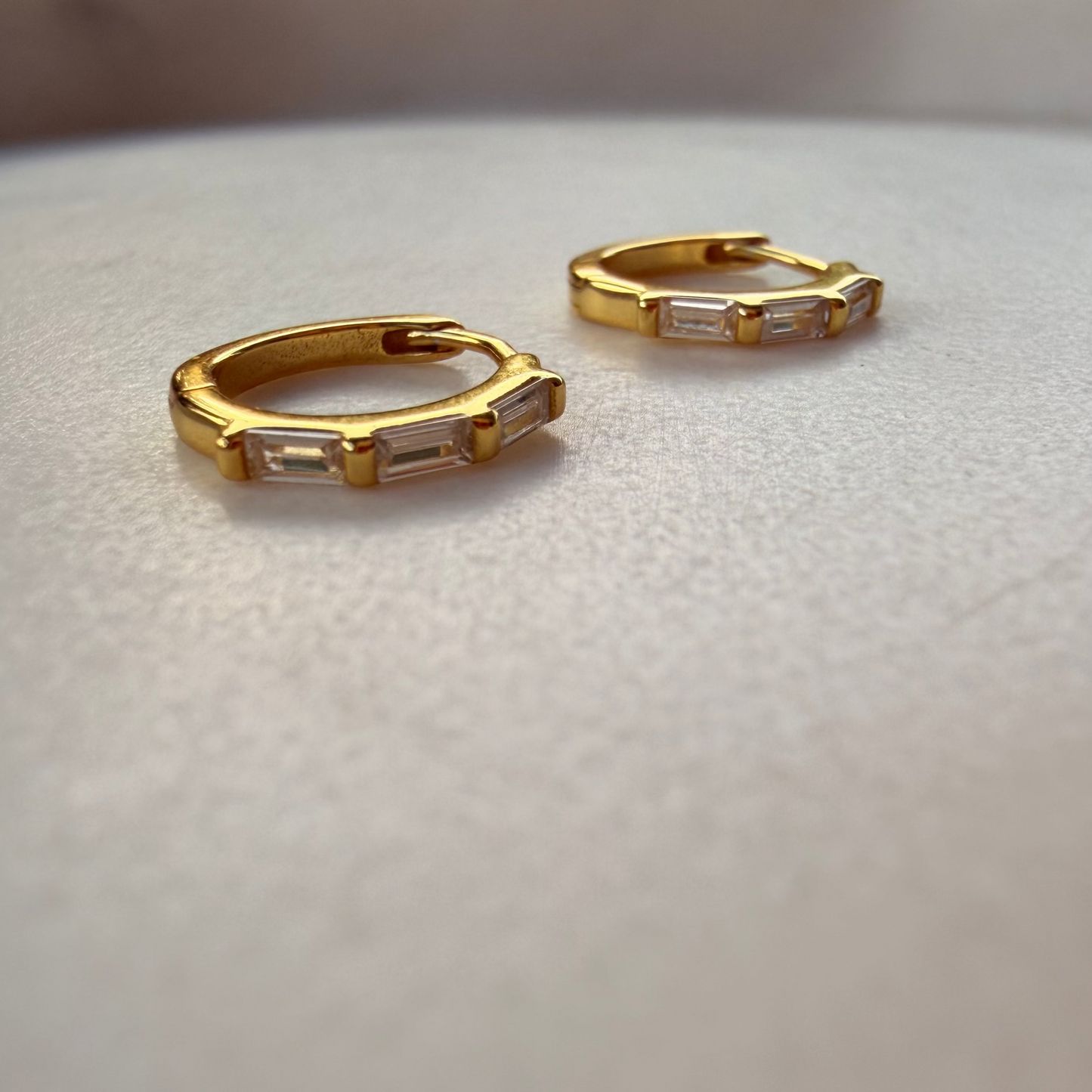 Gold Trio Huggies - Pavé Edition
