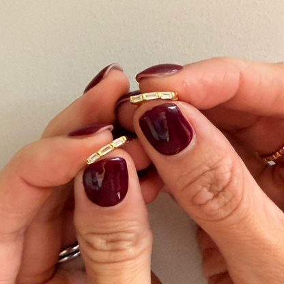 Gold Trio Huggies - Pavé Edition