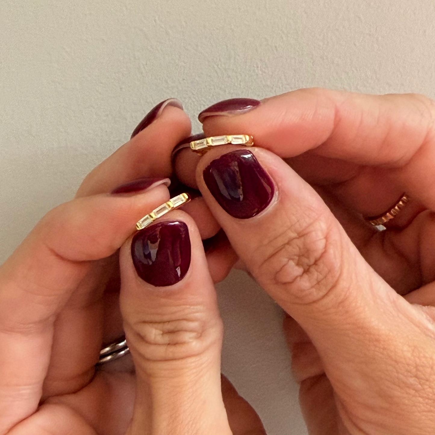 Gold Trio Huggies - Pavé Edition