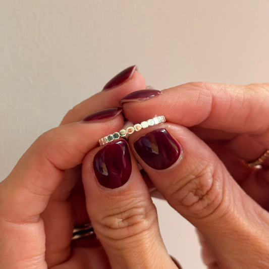 Silver dot ring