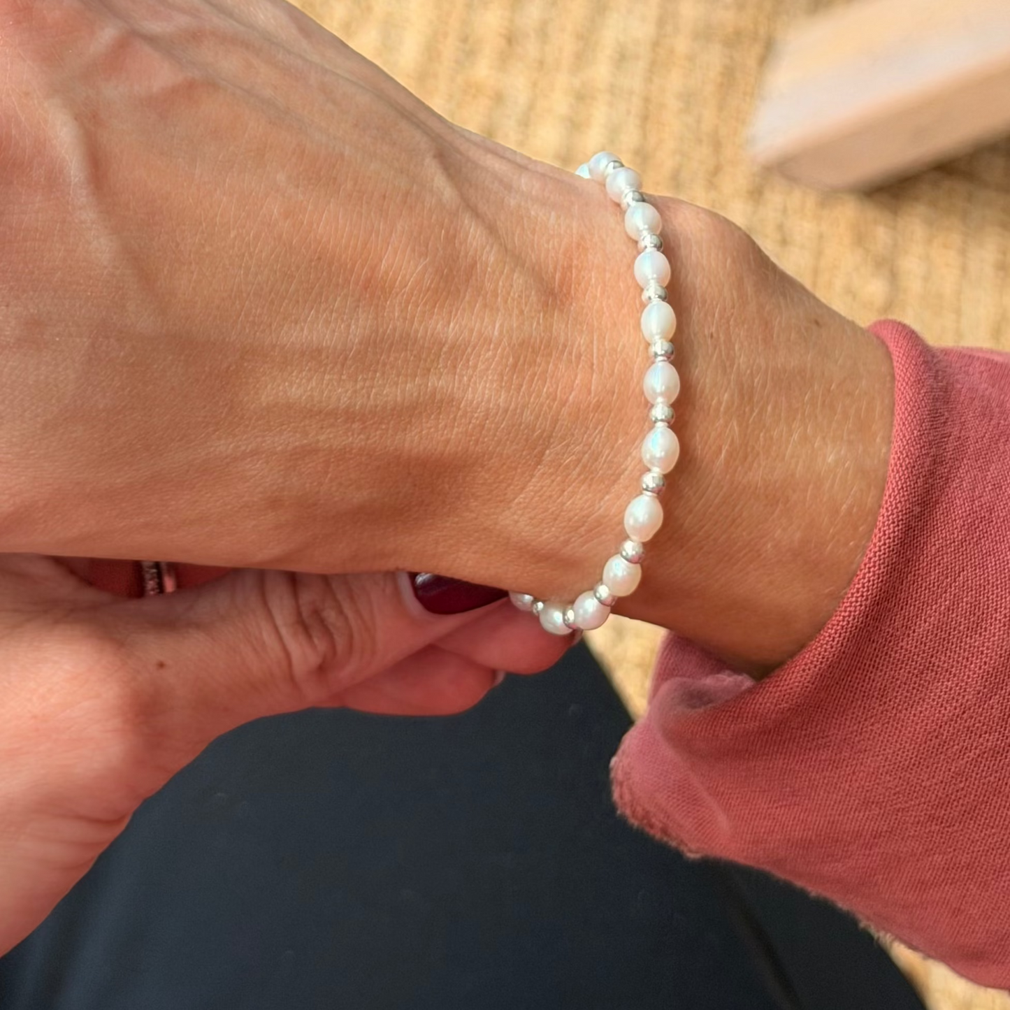 Freshwater Pearl Bracelet in Silver