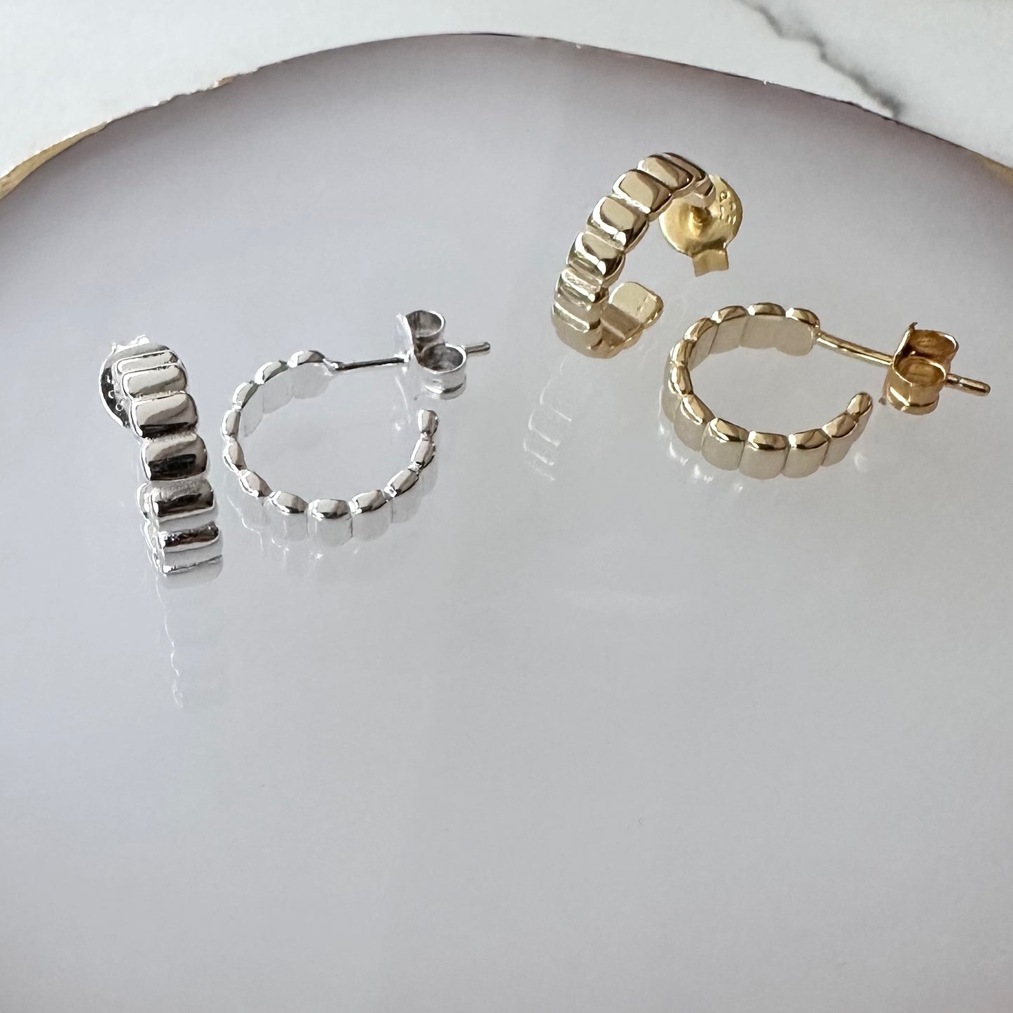 Fluted Hoop Earrings