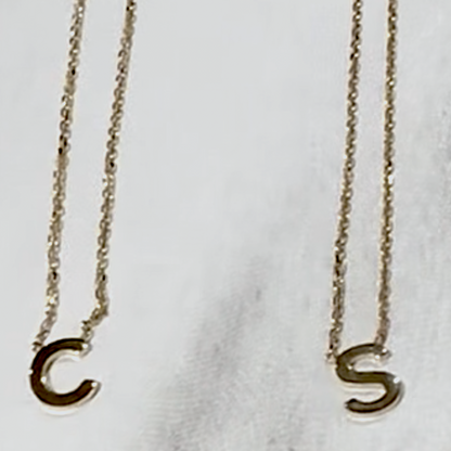 9k Gold Initial Necklace