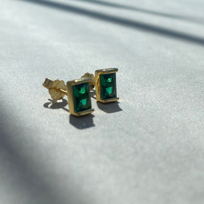 Emerald Green Studs