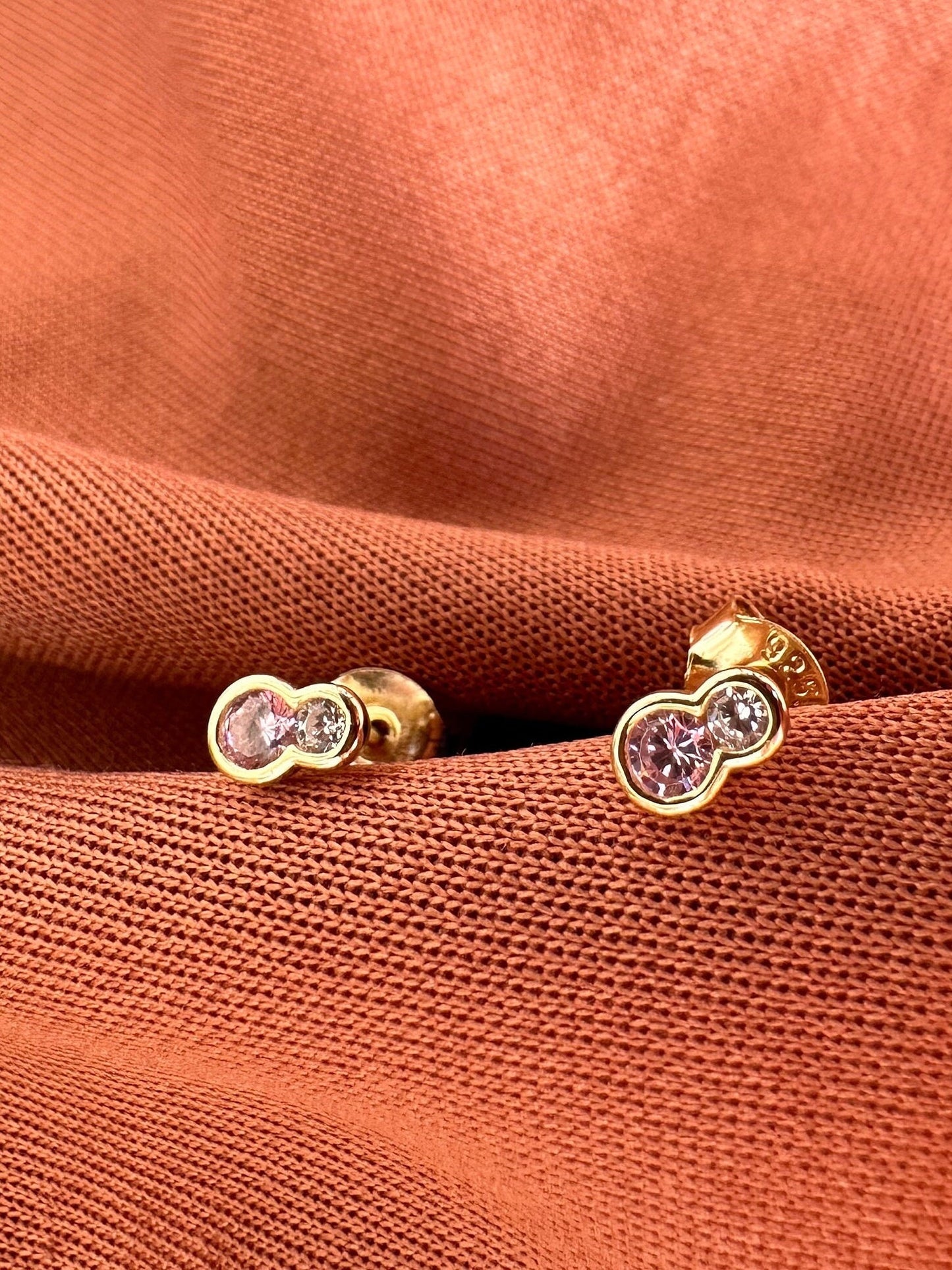 Pale Pink Double Studs