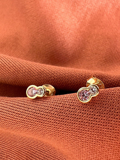 Pale Pink Double Studs