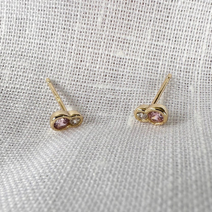Pale Pink Double Studs