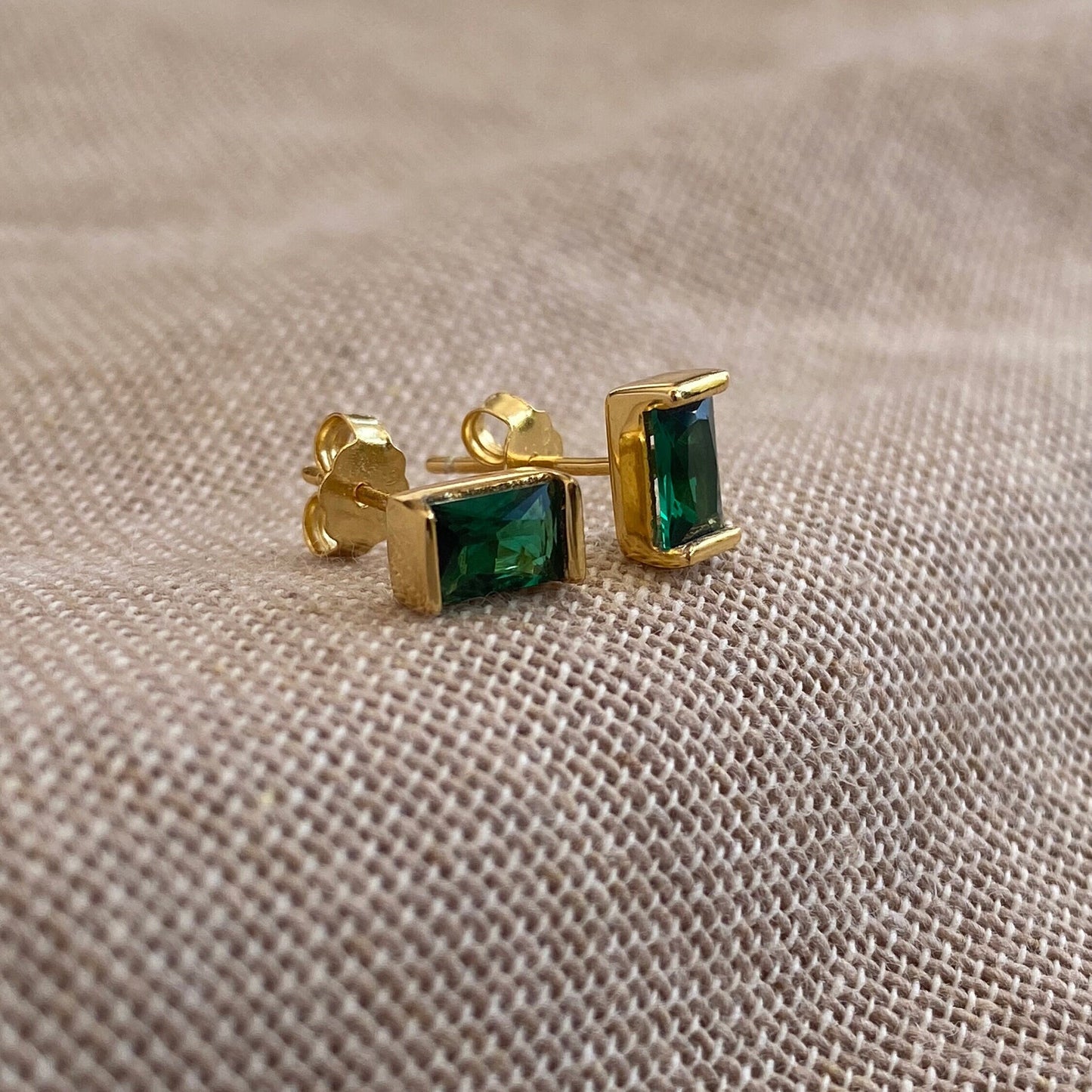 Emerald Green Studs