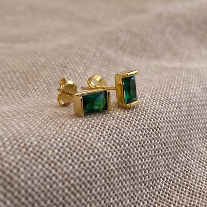 Emerald Green Studs
