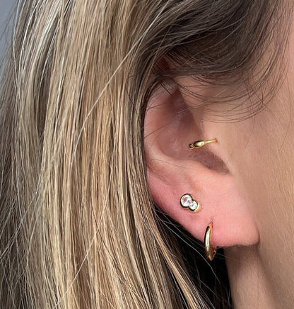 Pale Pink Double Studs