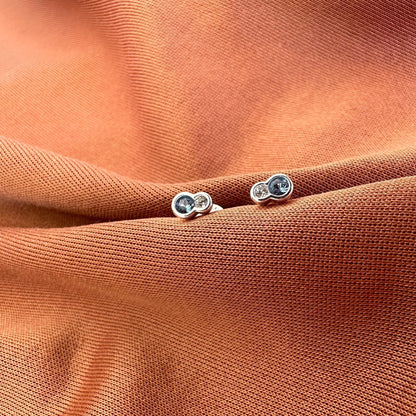 Blue & Crystal Studs