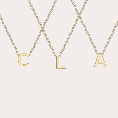 9k Gold Initial Necklace