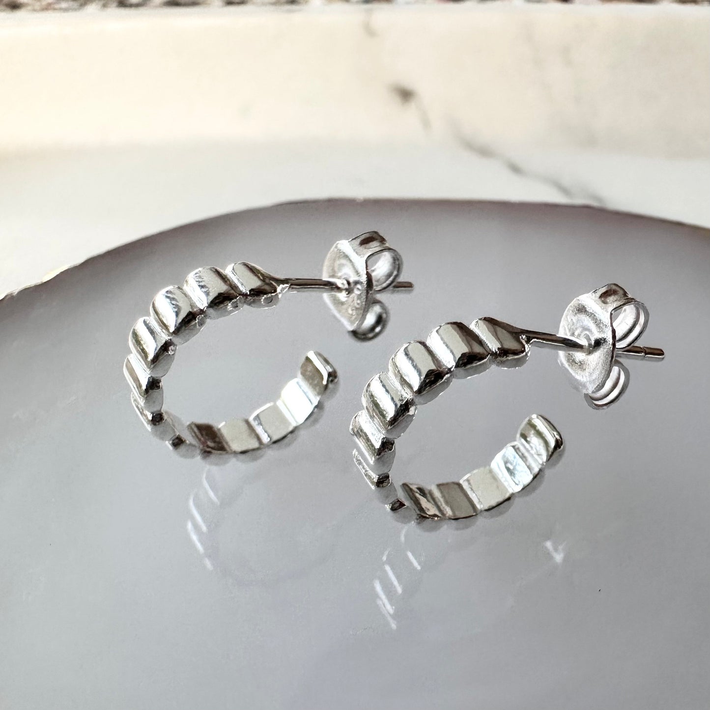 Fluted Hoop Earrings