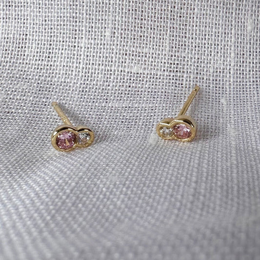 Pale Pink Double Studs