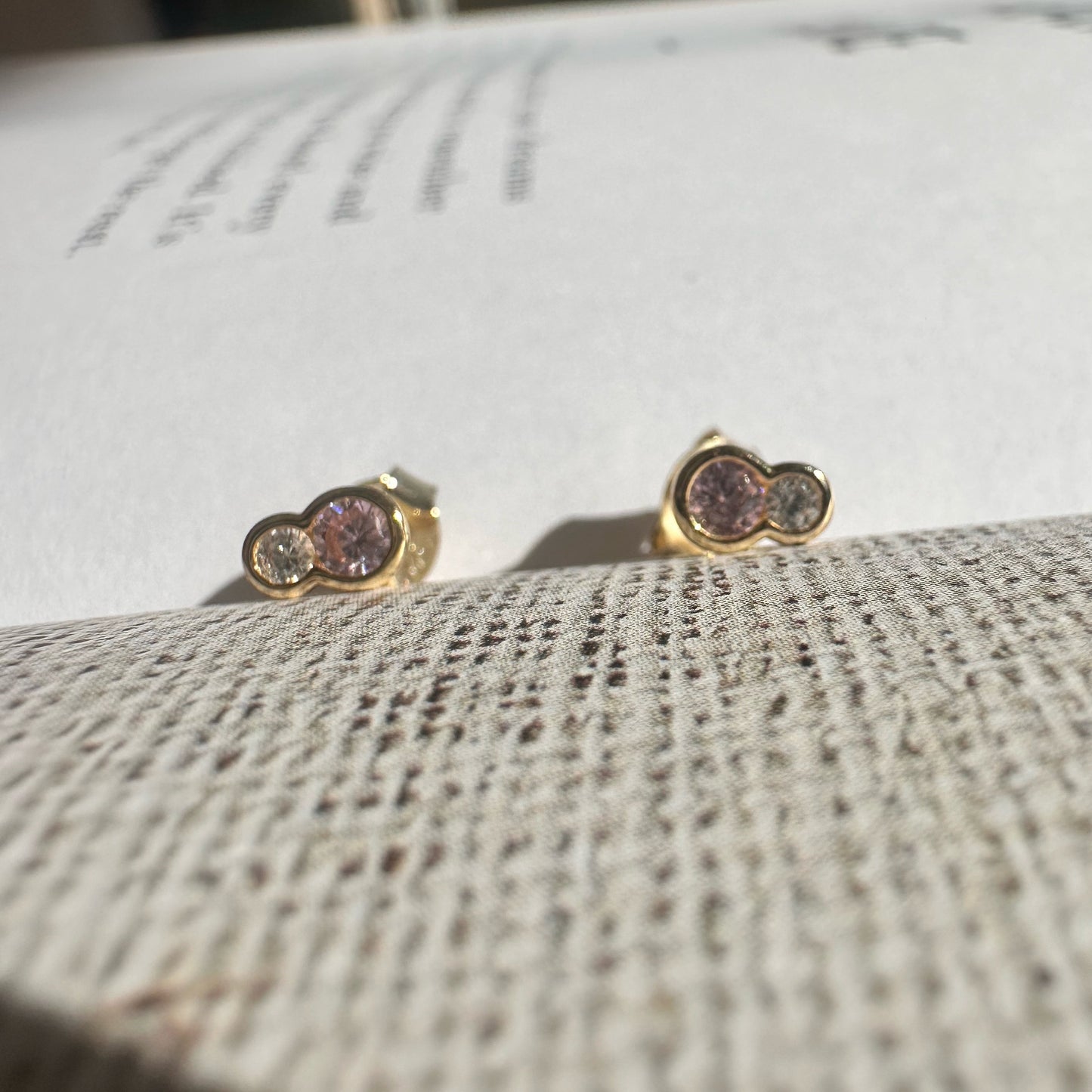 Pale Pink Double Studs