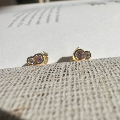 Pale Pink Double Studs