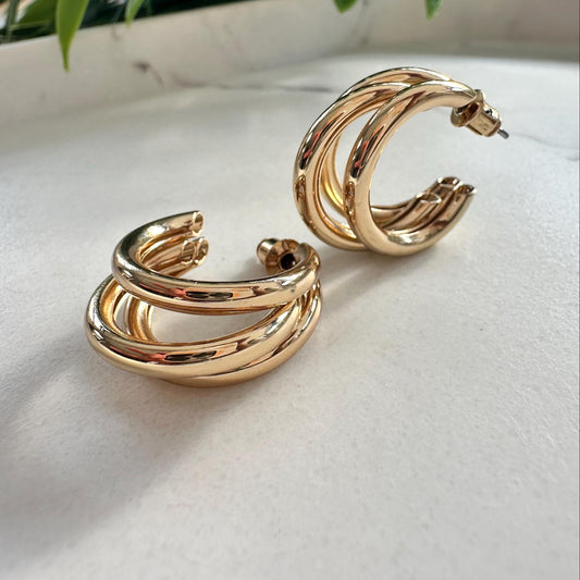 Triple Hoop Earrings