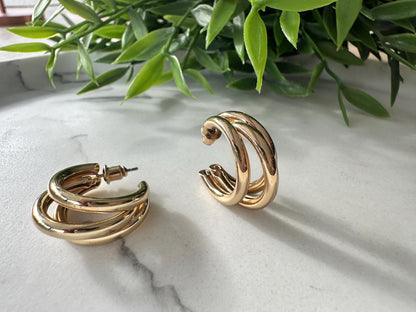 Triple Hoop Earrings