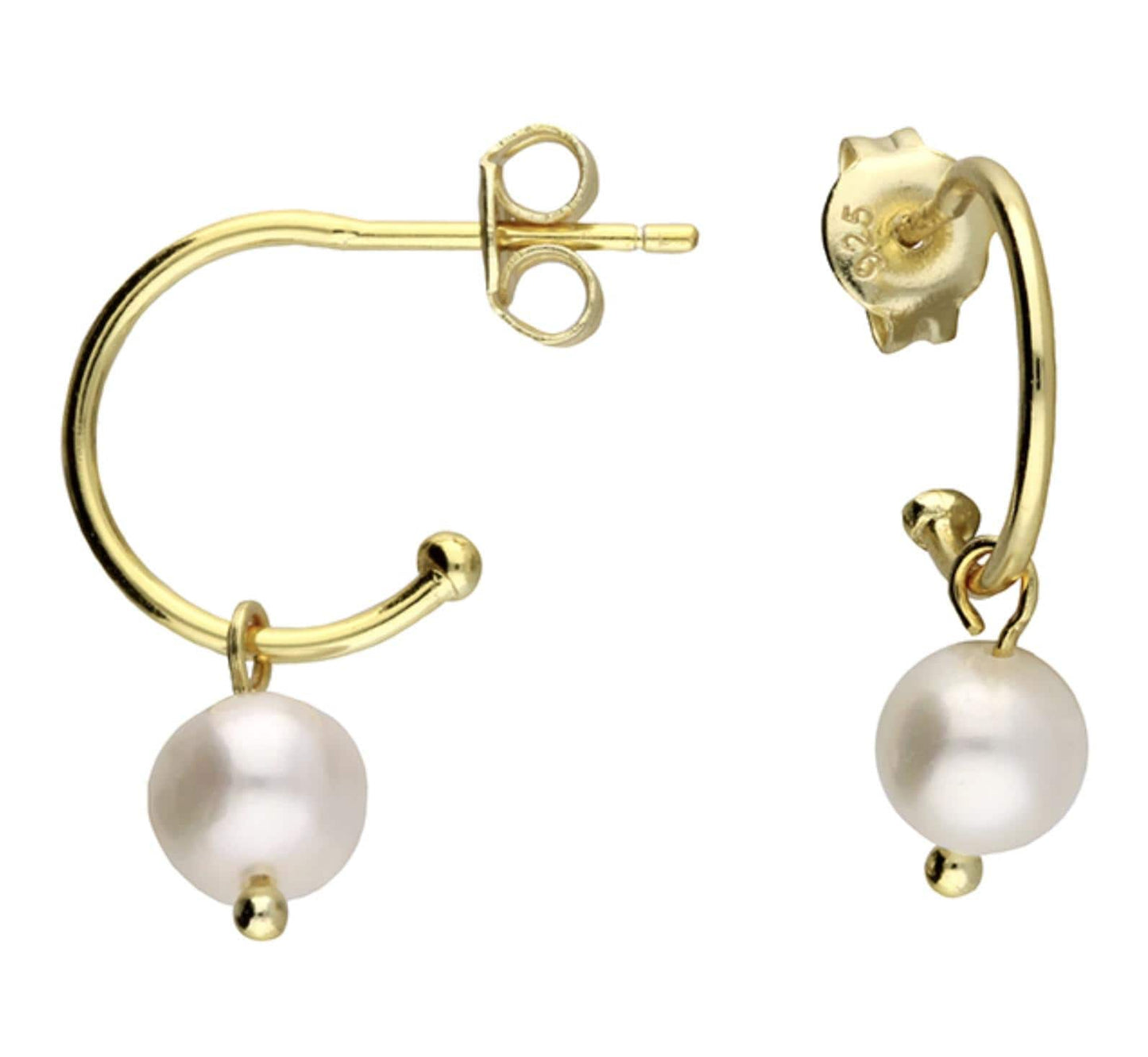 Freshwater Pearl Hoops