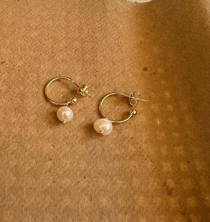 Freshwater Pearl Hoops
